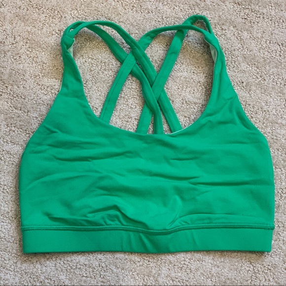 Lululemon Energy Bra Medium Support Green 4 - Picture 2 of 9